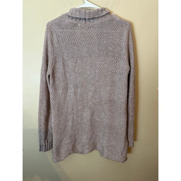 Honey Punch Knit Cardigan Small Open Front Sweater Neutral Women - Picture 5 of 5